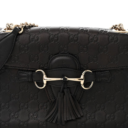 Gucci Microguccissima Medium Emily Chain Shoulder Bag Black 8 of 12
