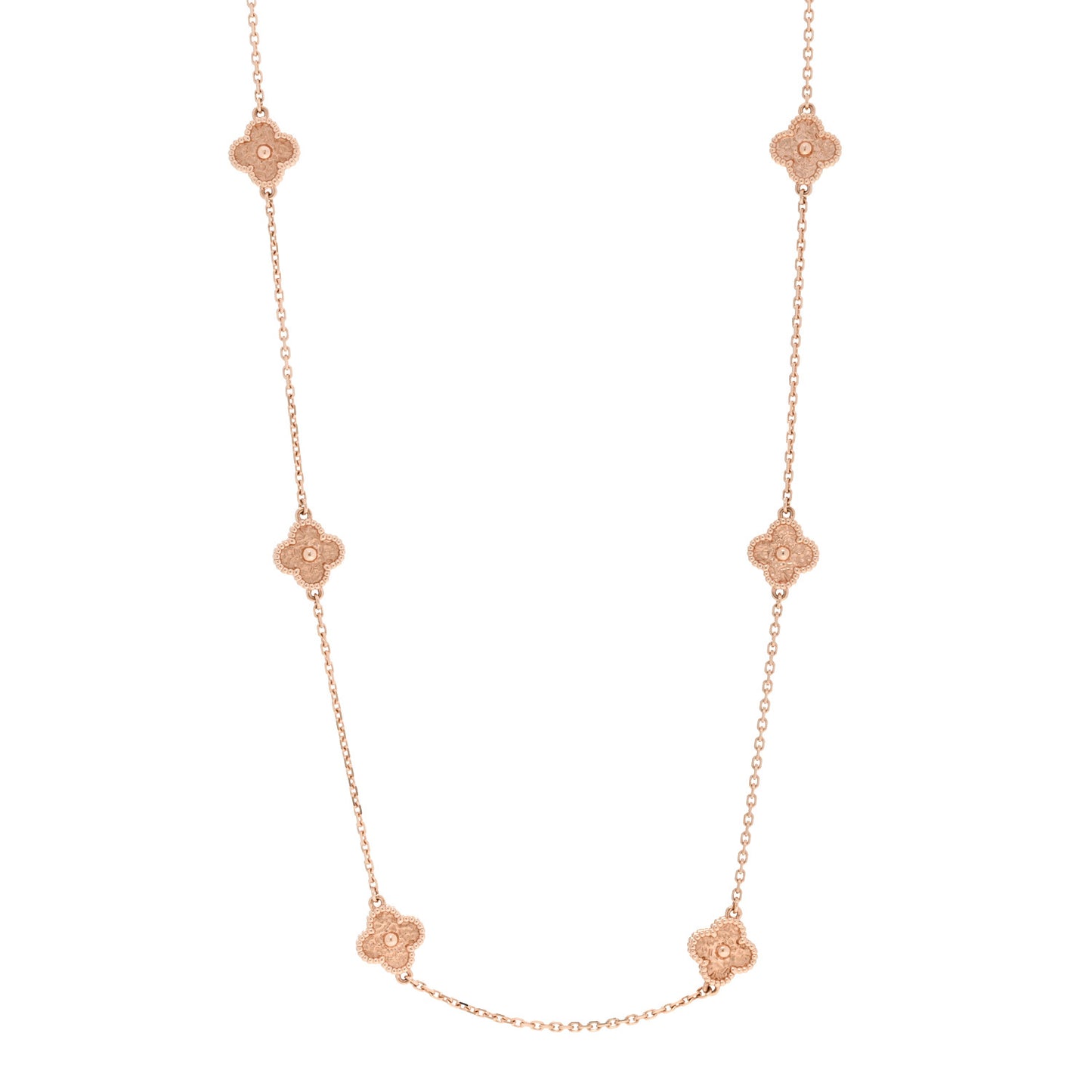 18K Rose Gold 16 Motifs Sweet Alhambra Necklace