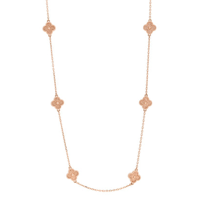 Van Cleef & Arpels 18K Rose Gold 16 Motifs Sweet Alhambra Necklace 1 of 7