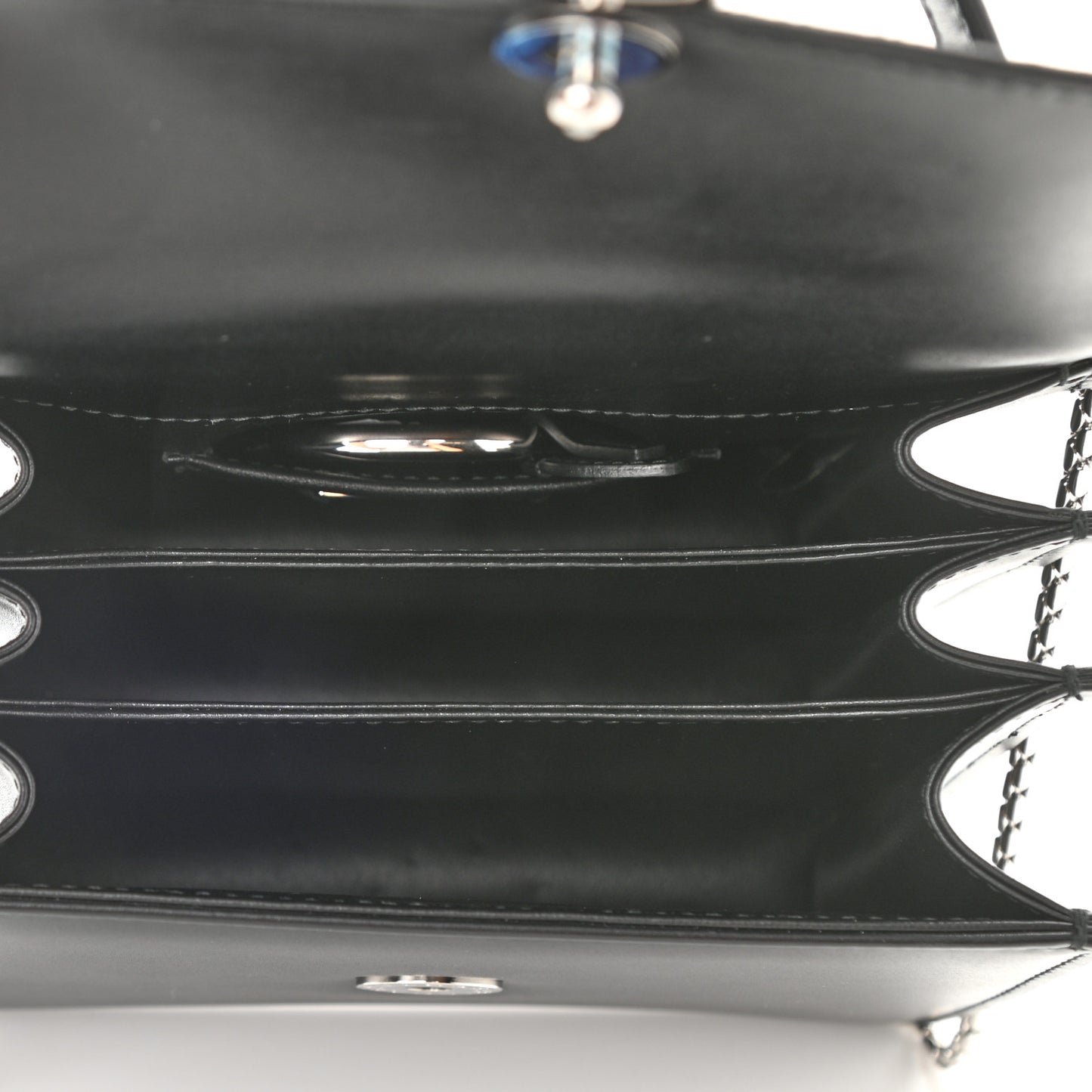 Calfskin Galuchat Serpenti Forever Crossbody Black