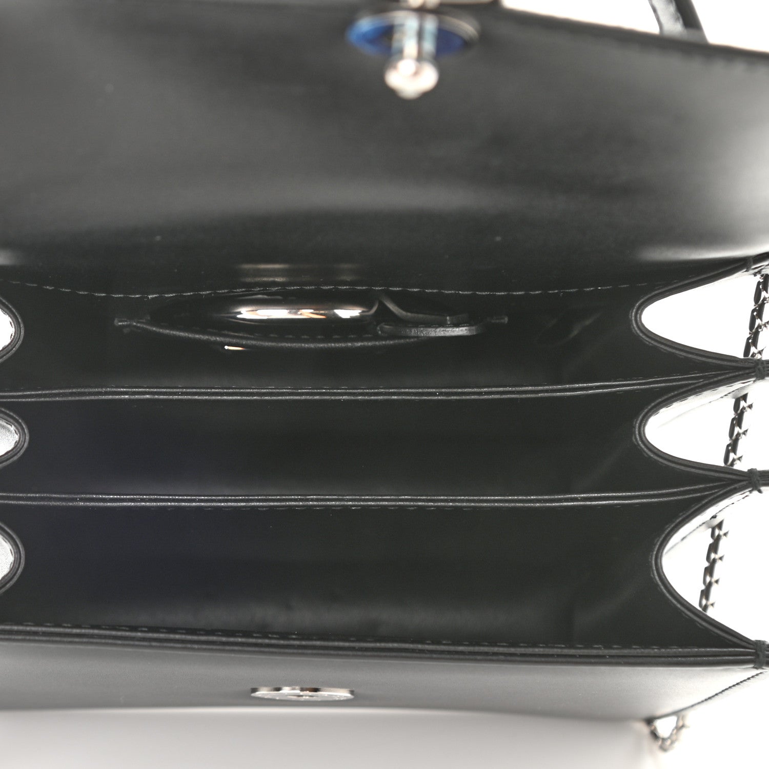 Bulgari Calfskin Galuchat Serpenti Forever Crossbody Black 5 of 7