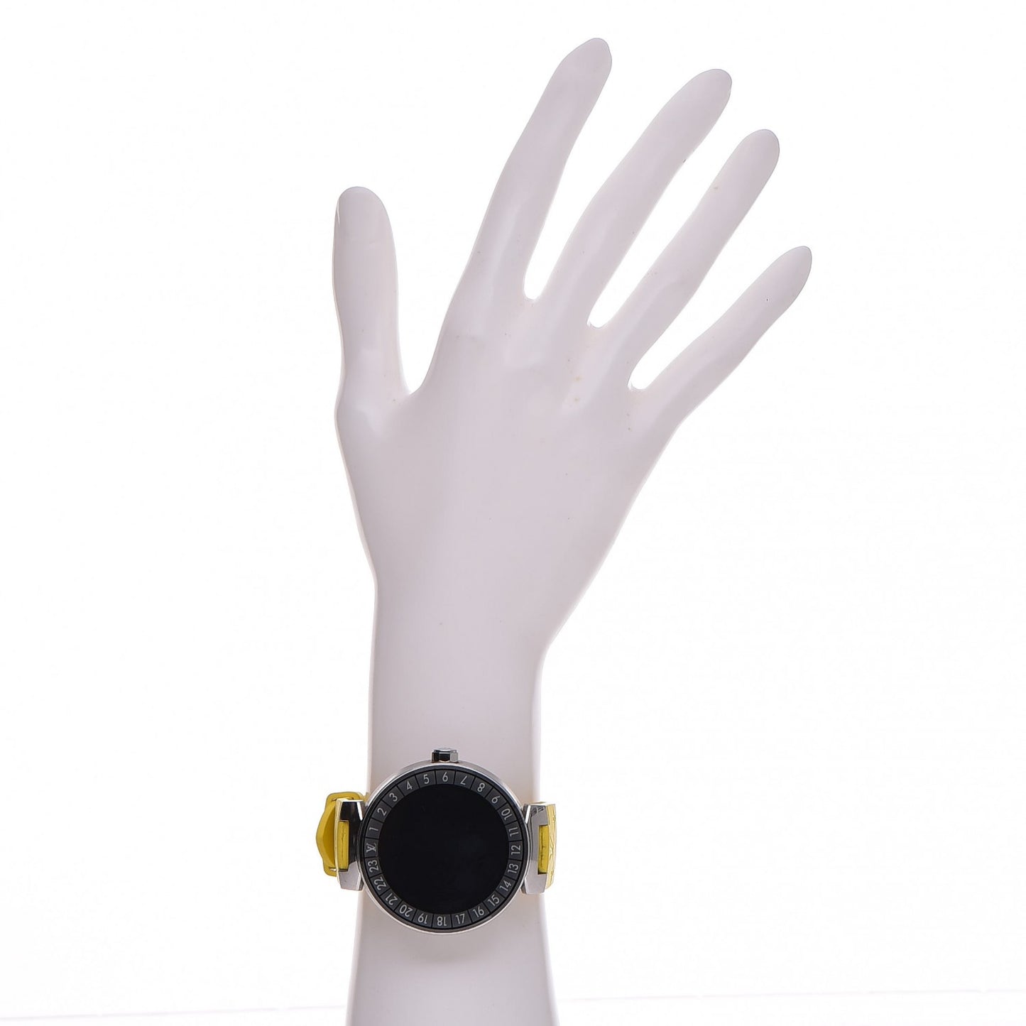 Stainless Steel Rubber 42mm Monogram Tambour Horizon Smartwatch Yellow