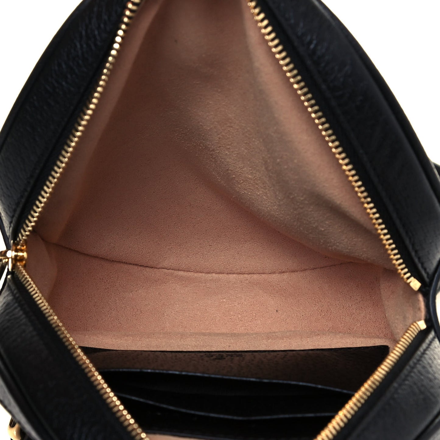 Grained Calfskin Web Mini Ophidia Round Backpack Black