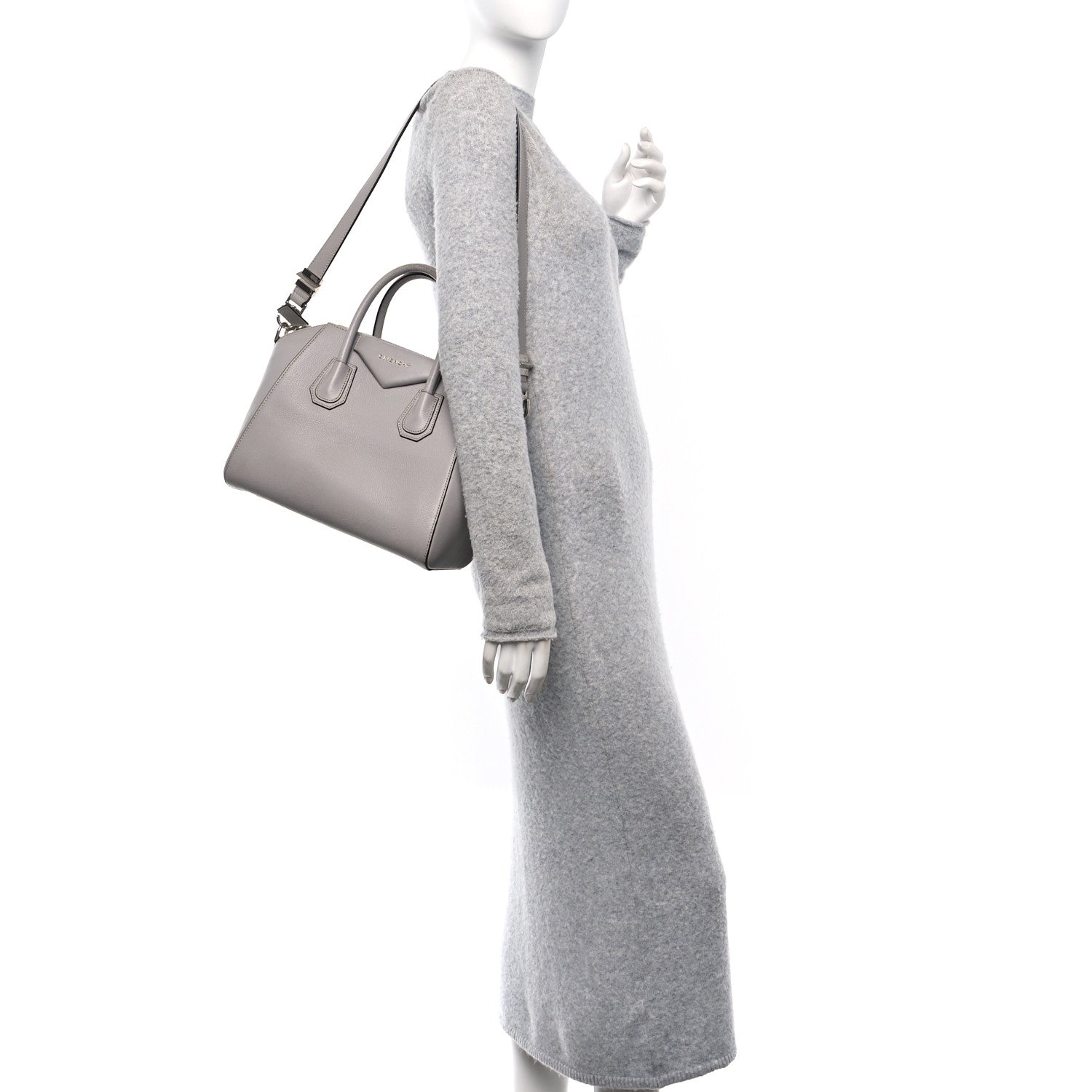 Givenchy Sugar Goatskin Small Antigona Pearl Grey 4 of 27