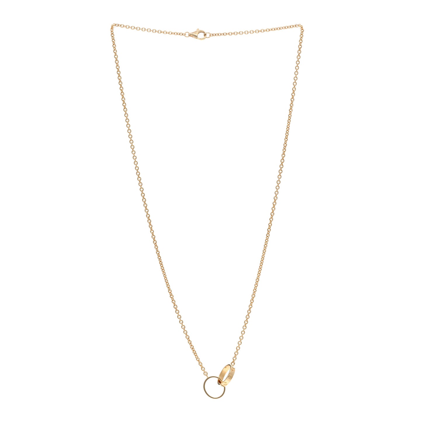 18K Yellow Gold Interlocking LOVE Necklace