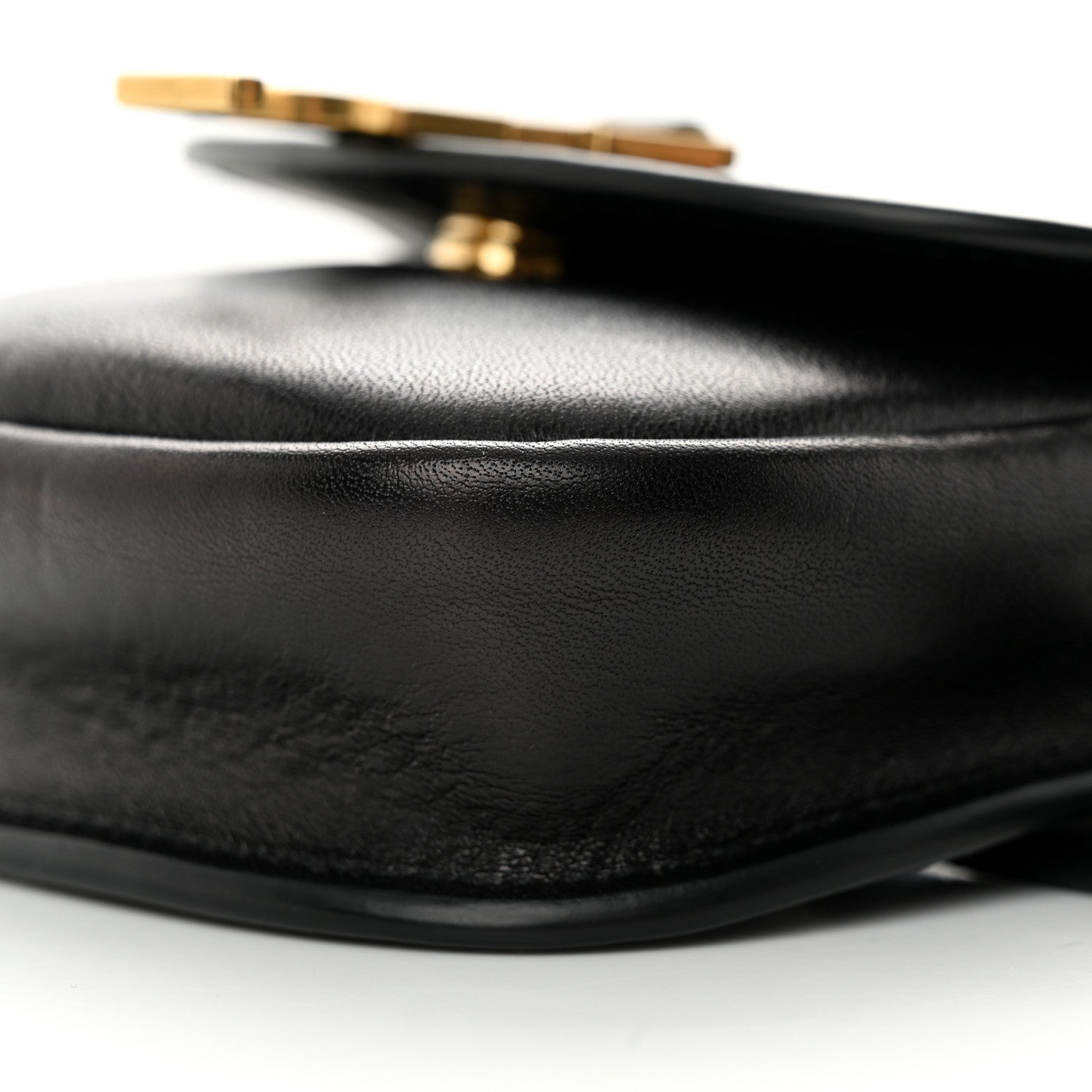 Saint Laurent Smooth Calfskin Mini Classic Monogram Kaia Belt Black 10 of 14