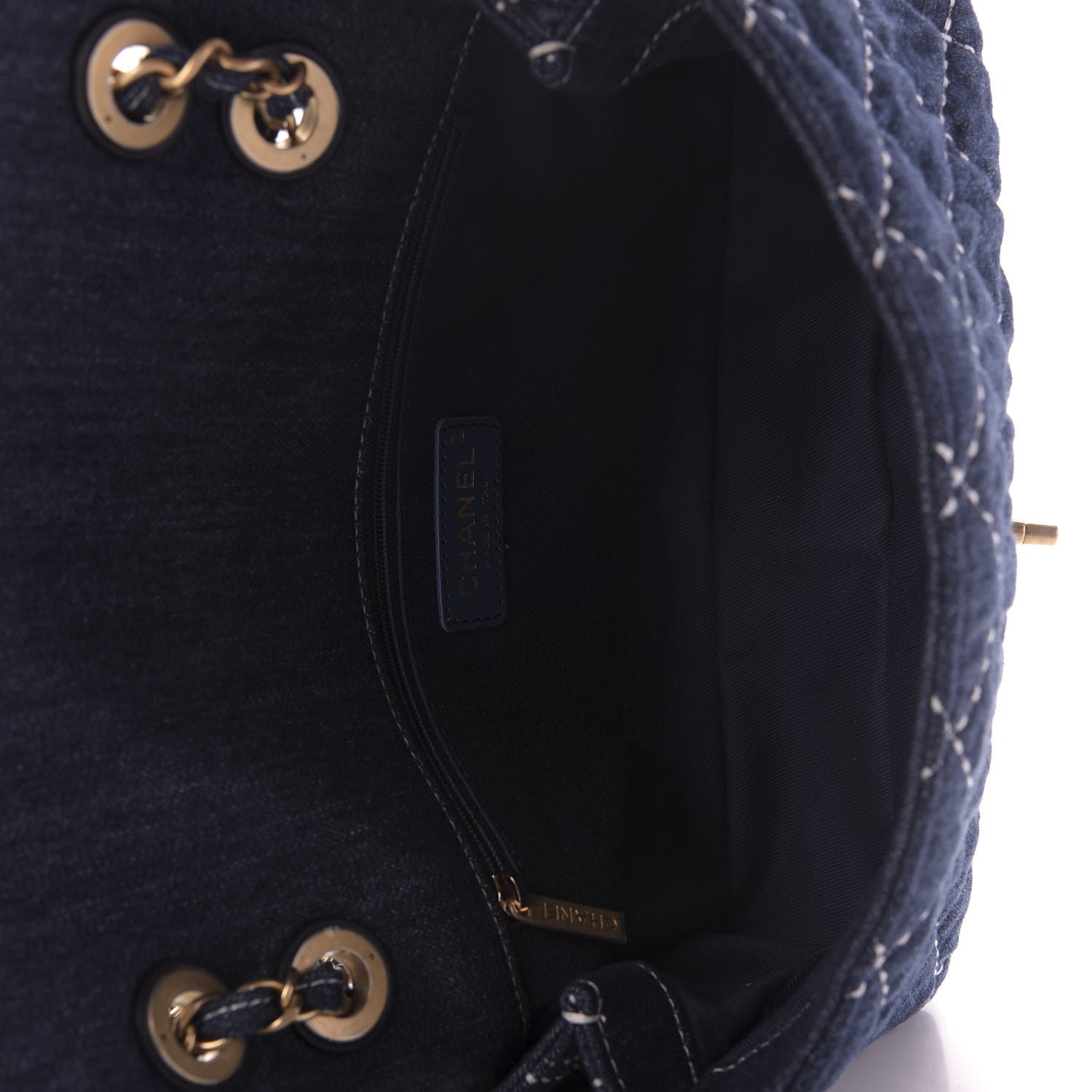 Chanel Denim Quilted Medium Denim Trip Single Flap Blue 5 of 10