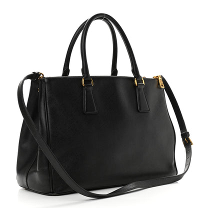 Prada Saffiano Medium Galleria Double Zip Tote Black 2 of 12