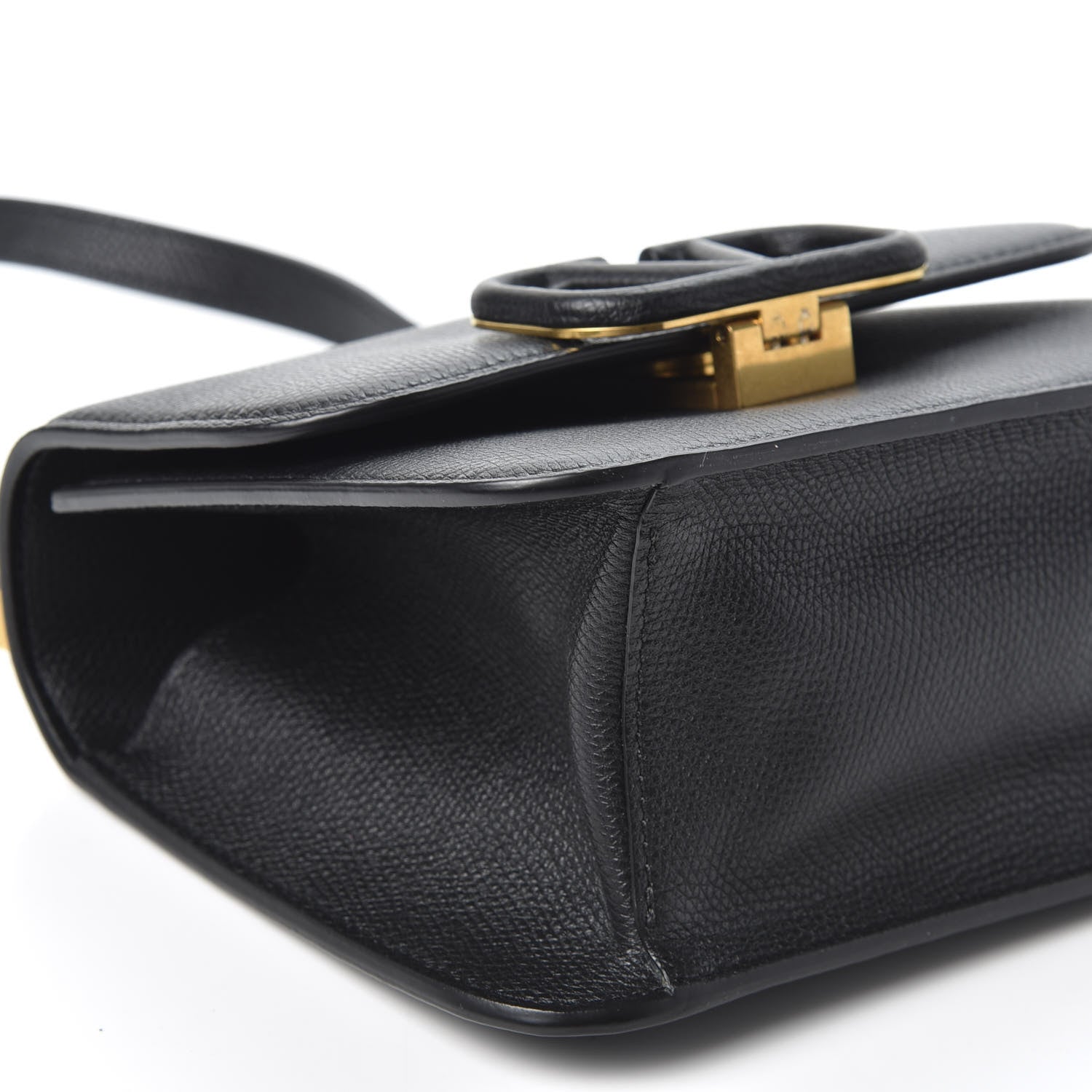 Valentino Garavani Grainy Calfskin Small VSling Shoulder Bag Black 5 of 10