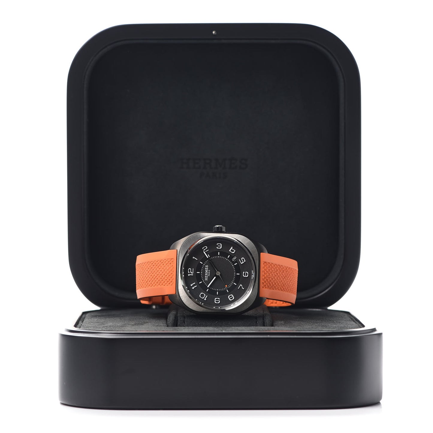 DLC Coated Titanium Rubber 39mm H08 Automatic Watch Orange