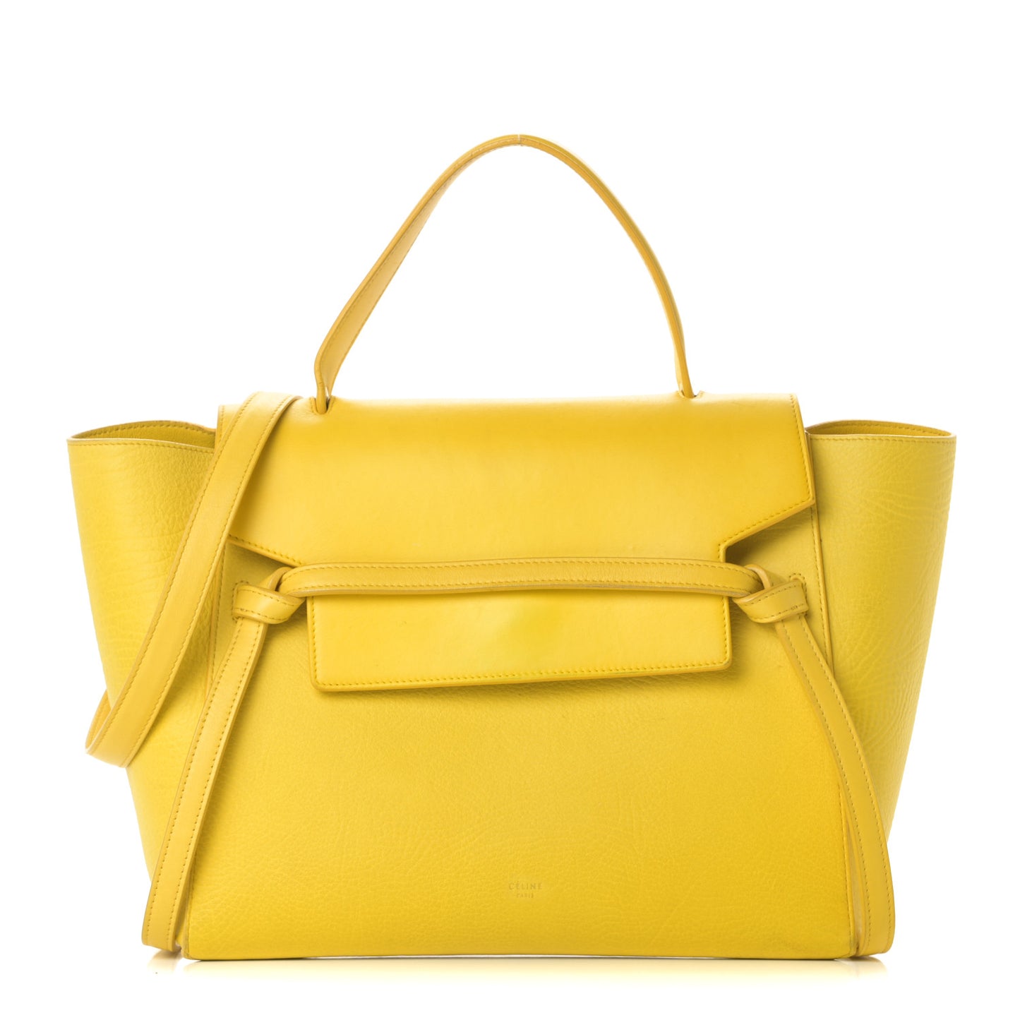 Elephant Calfskin Mini Belt Bag Sun Yellow