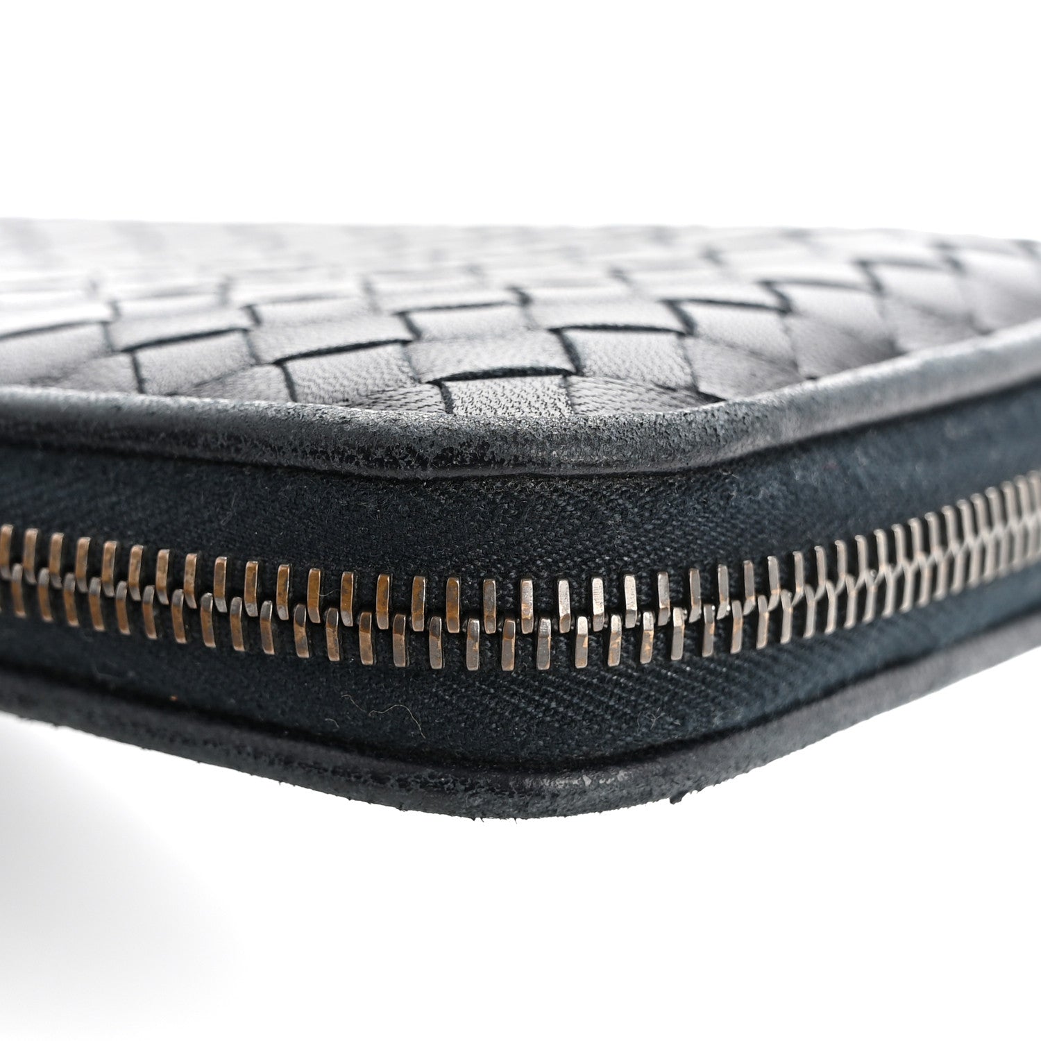 Bottega Veneta Nappa Intrecciato Zip Around Wallet Blue 12 of 13