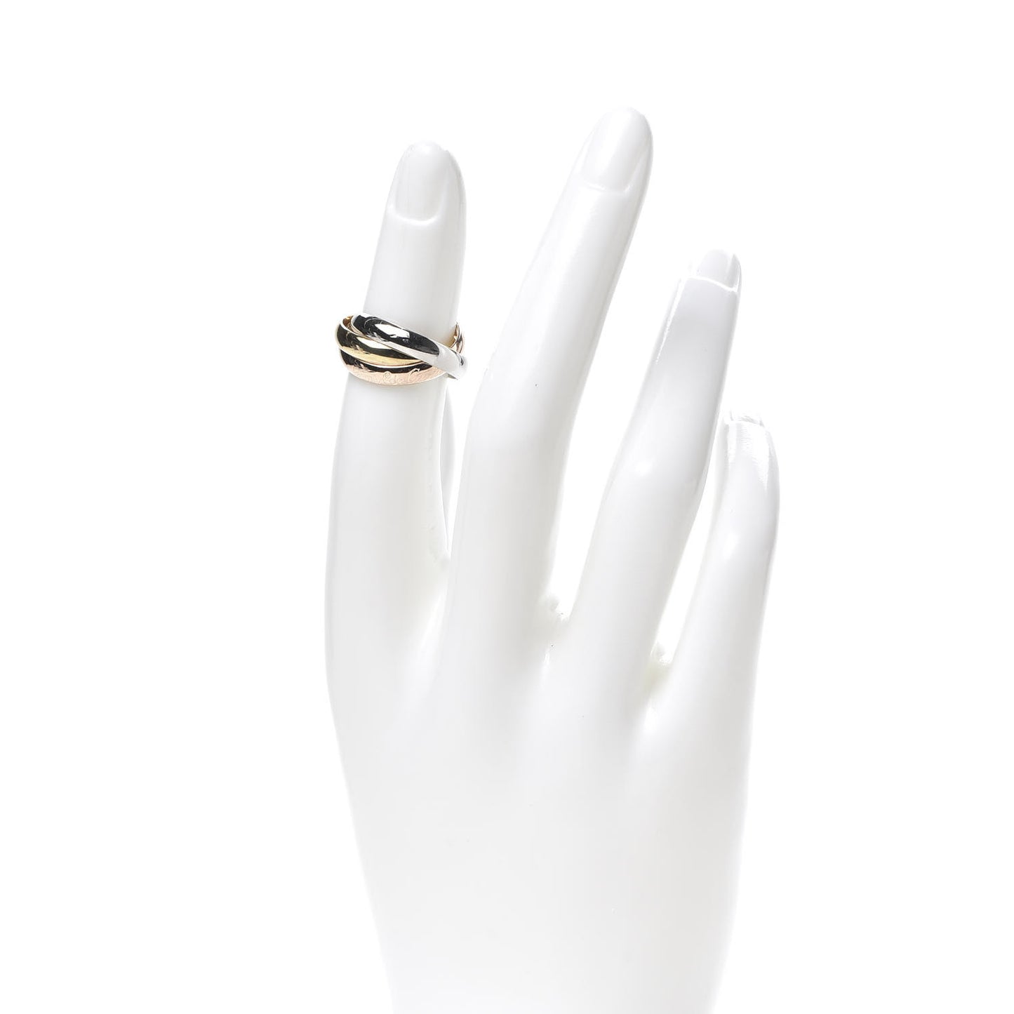18K Pink Yellow White Gold Classic Les Must De Trinity Ring 49 4.75