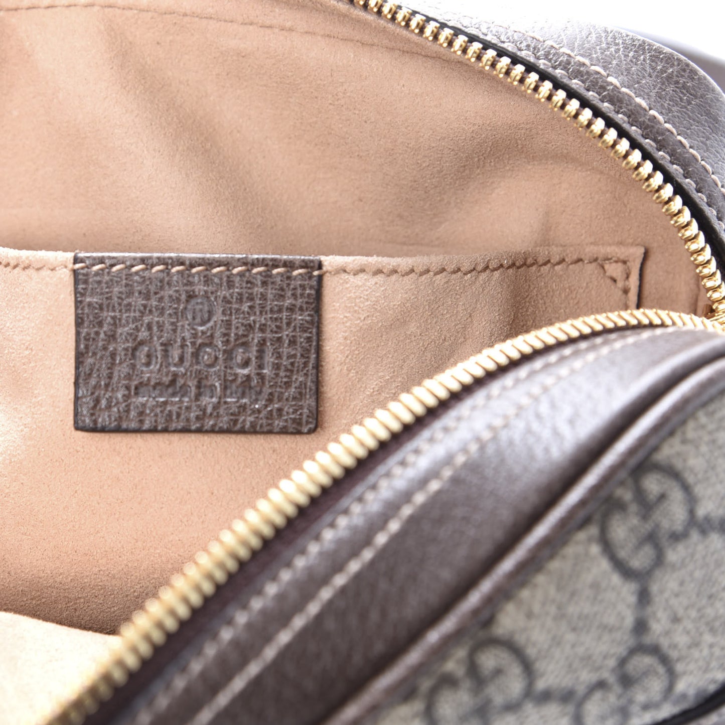 GG Supreme Monogram Web Small Ophidia Belt Bag 75 30 Dark Brown