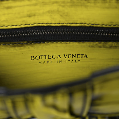 Bottega Veneta Patent Maxi Intrecciato Padded Cassette Crossbody Bag New Chartreuse Black 6 of 11