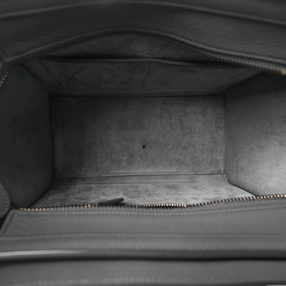 Celine Drummed Calfskin Micro Luggage Kohl 5 of 12