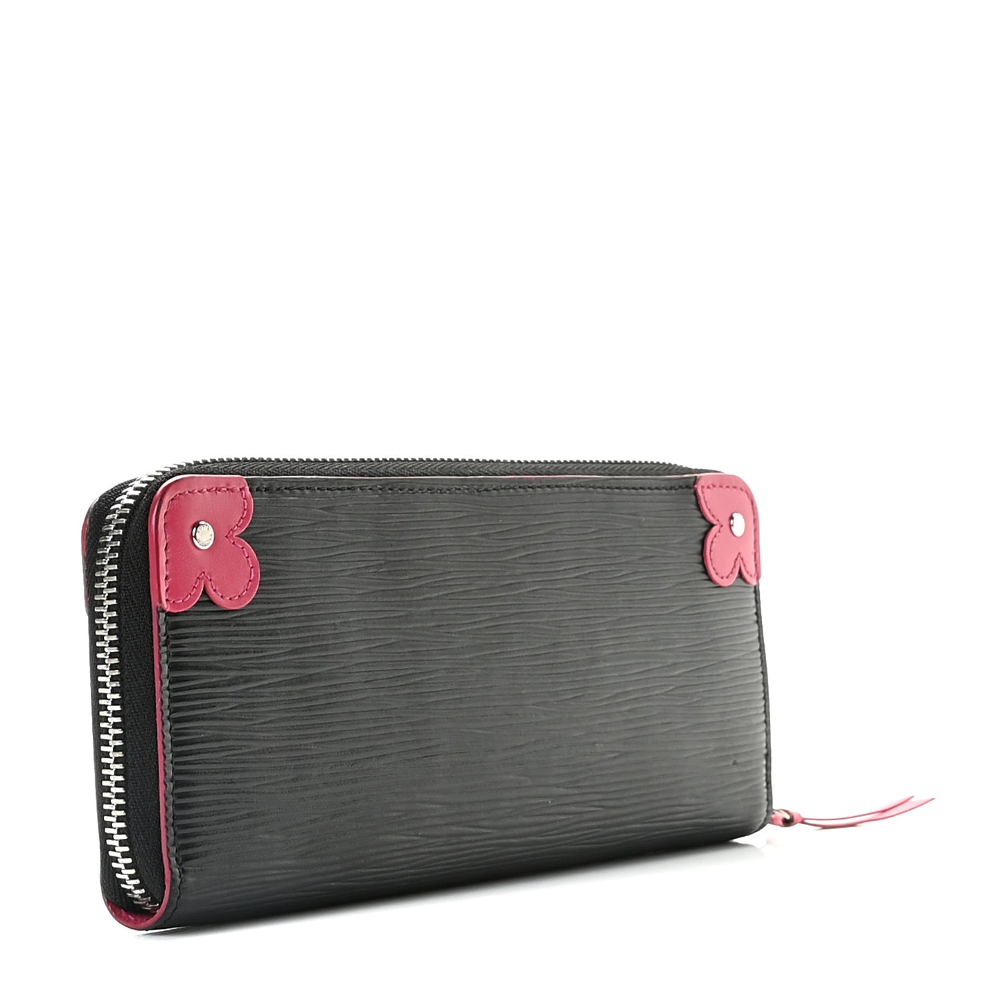 Epi Blooming Corners Clemence Wallet Black
