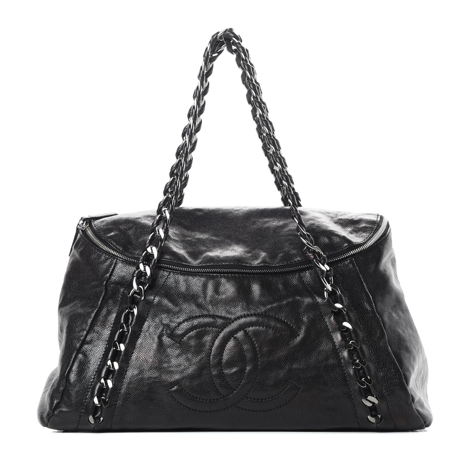 Chanel Glazed Caviar Modern Chain Tote Black 1 of 13