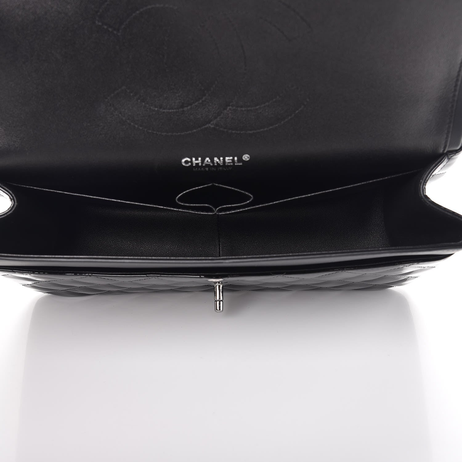 Chanel Patent Quilted Jumbo Double Flap Black 6 of 11