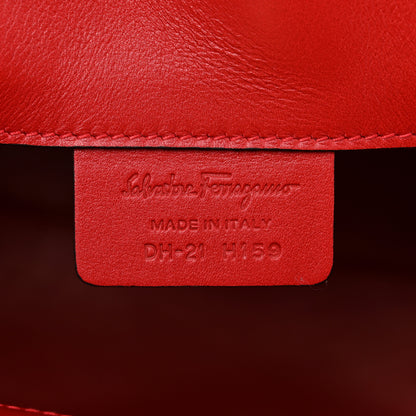 Salvatore Ferragamo Calfskin The Studio Bag Red 7 of 10