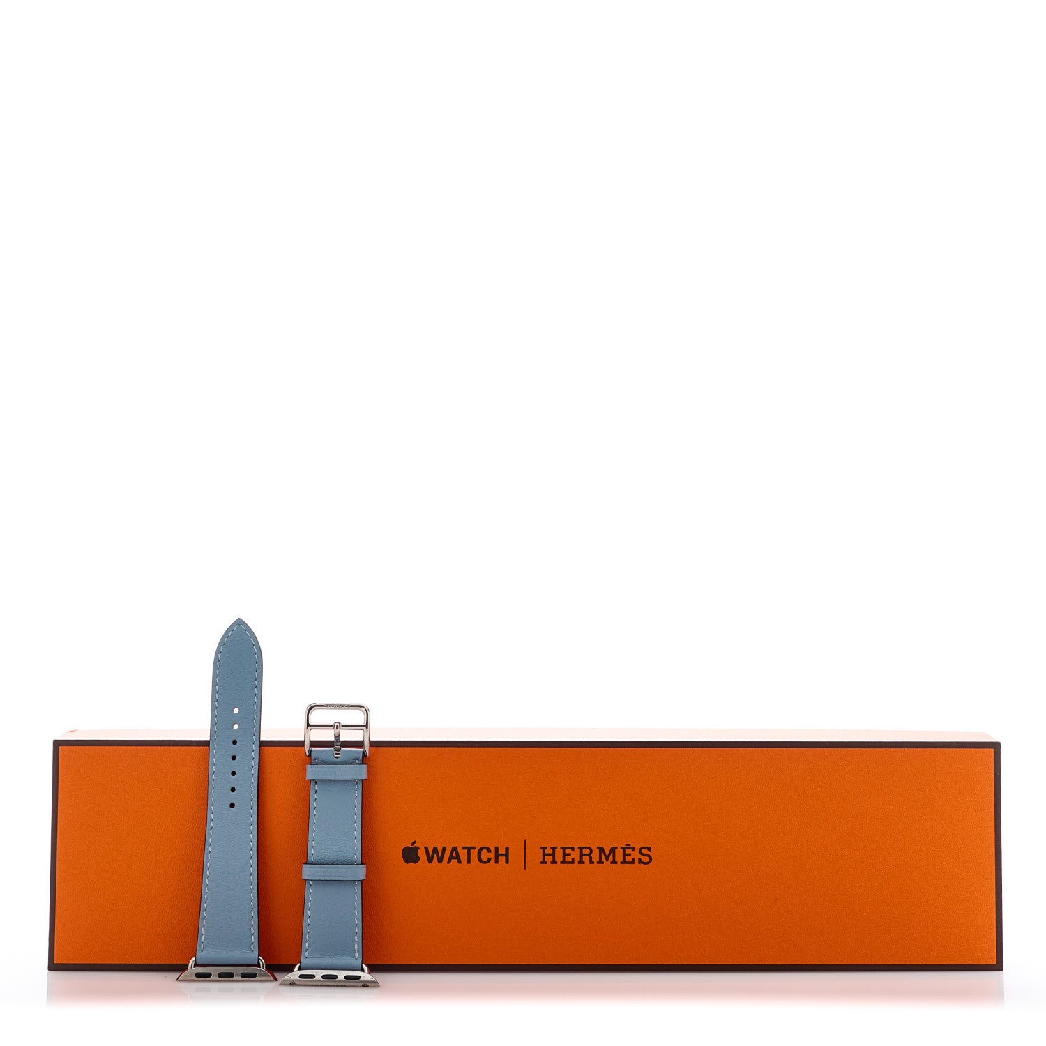 Hermes Swift 45mm Apple Watch Single Tour Band Bleu Lin 6 of 6