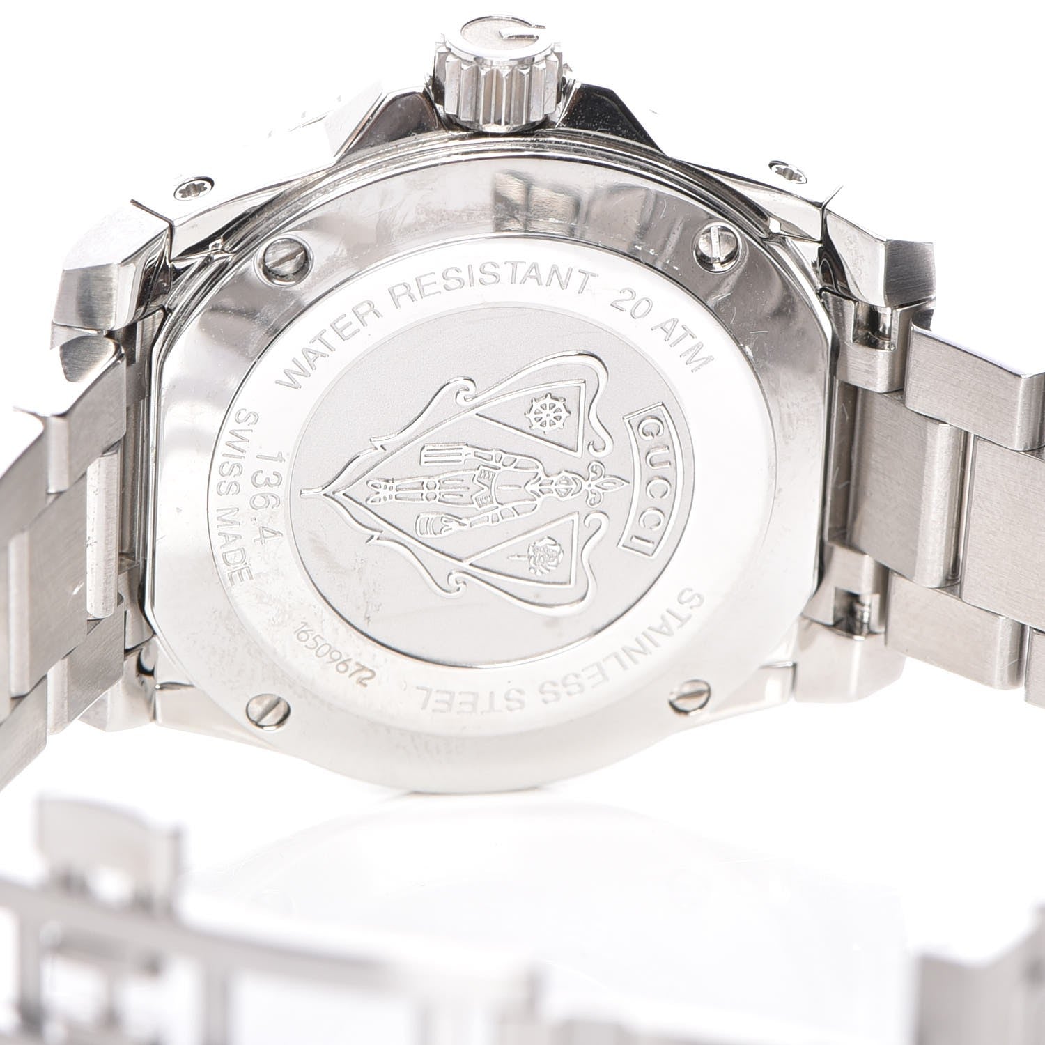 Gucci Stainless Steel 32mm Dive Quartz Watch White 10 of 11