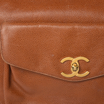 Chanel Caviar Flap Shoulder Bag Brown 13 of 26