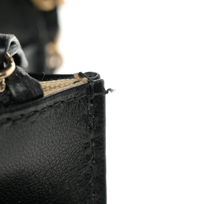 Chanel Lambskin Quilted CC Pearl Crush Wallet on Chain WOC Black 12 of 13