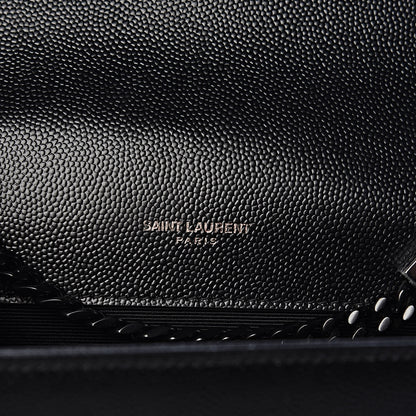 Saint Laurent Grain De Poudre Small Monogram Kate Satchel Black 6 of 10