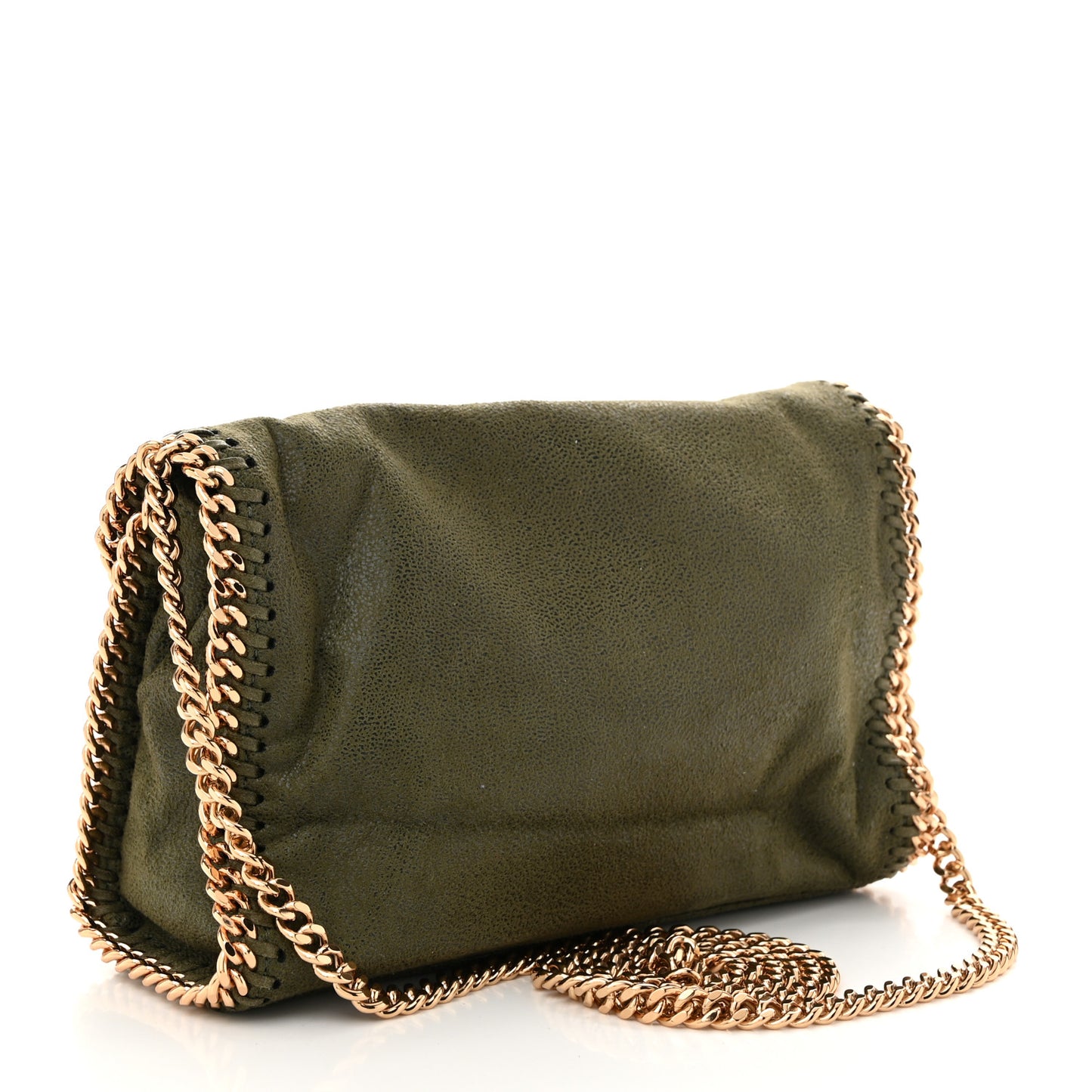 Shaggy Deer Mini Falabella Shoulder Bag Stone Green