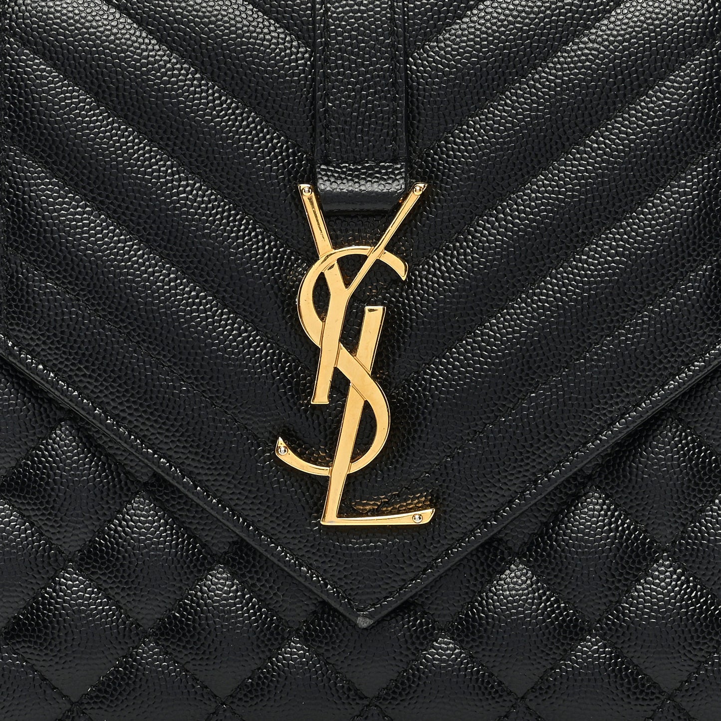 Grain De Poudre Textured Mixed Matelasse Triquilt Medium Monogram Satchel Black