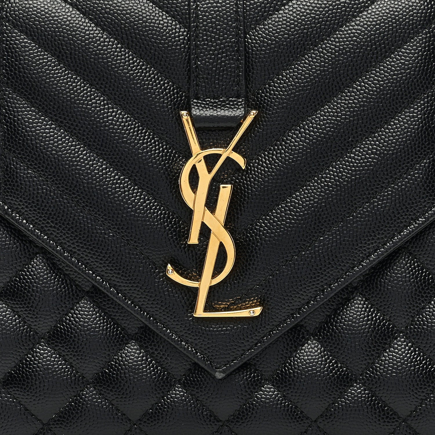 Saint Laurent Grain De Poudre Textured Mixed Matelasse Triquilt Medium Monogram Satchel Black 7 of 10