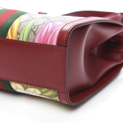 Gucci GG Supreme Monogram Flora Web Small Ophidia Tote Bag Red 9 of 10