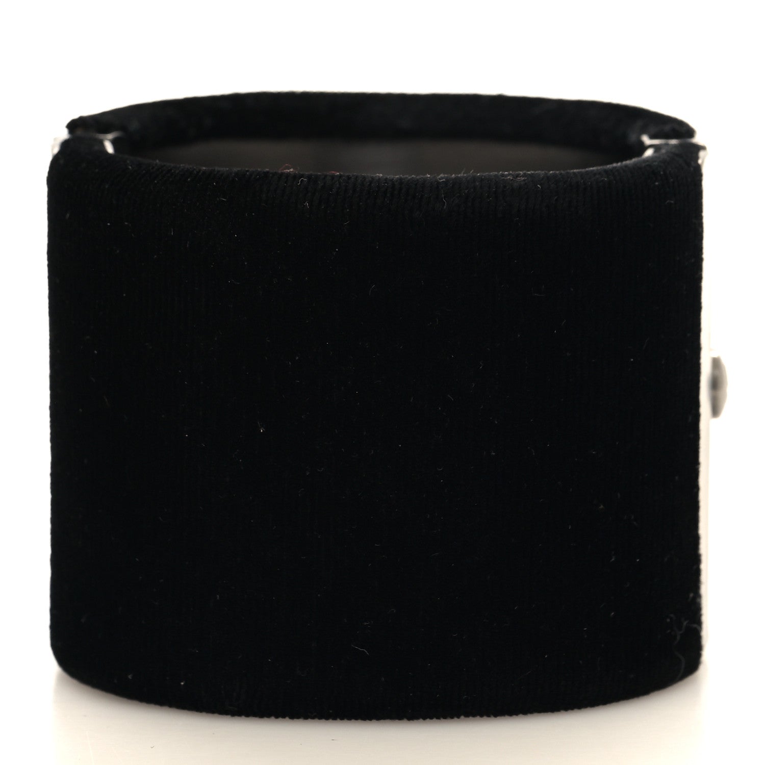 Chanel Velvet CC Wide Cuff Black 3 of 4