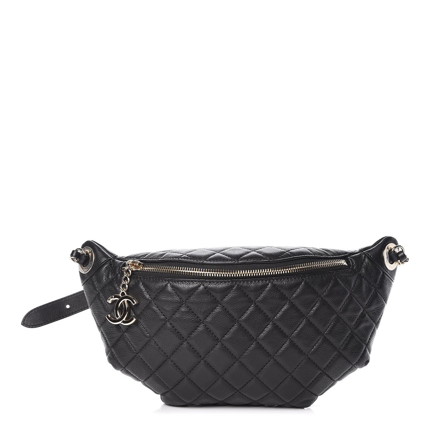 Chanel Calfskin Quilted Belt Me Up Waist Bag Black 1 of 11
