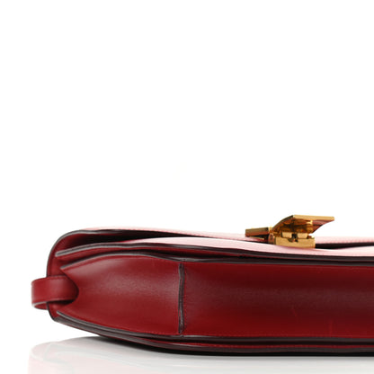 Celine Box Calfskin Medium Classic Box Flap Bag Red 9 of 11