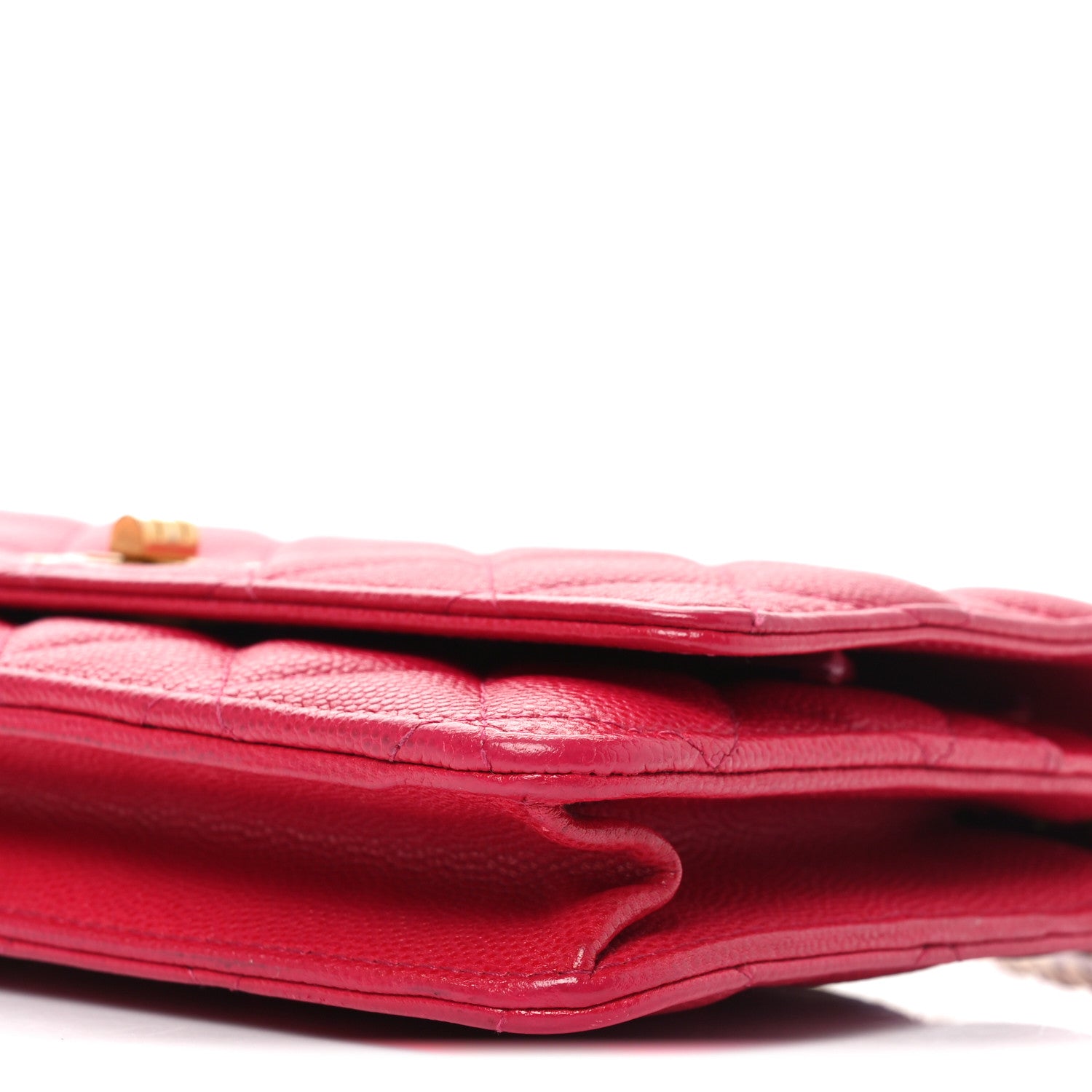 Chanel Caviar Quilted 2.55 Reissue Wallet On Chain WOC Dark Pink 11 of 11