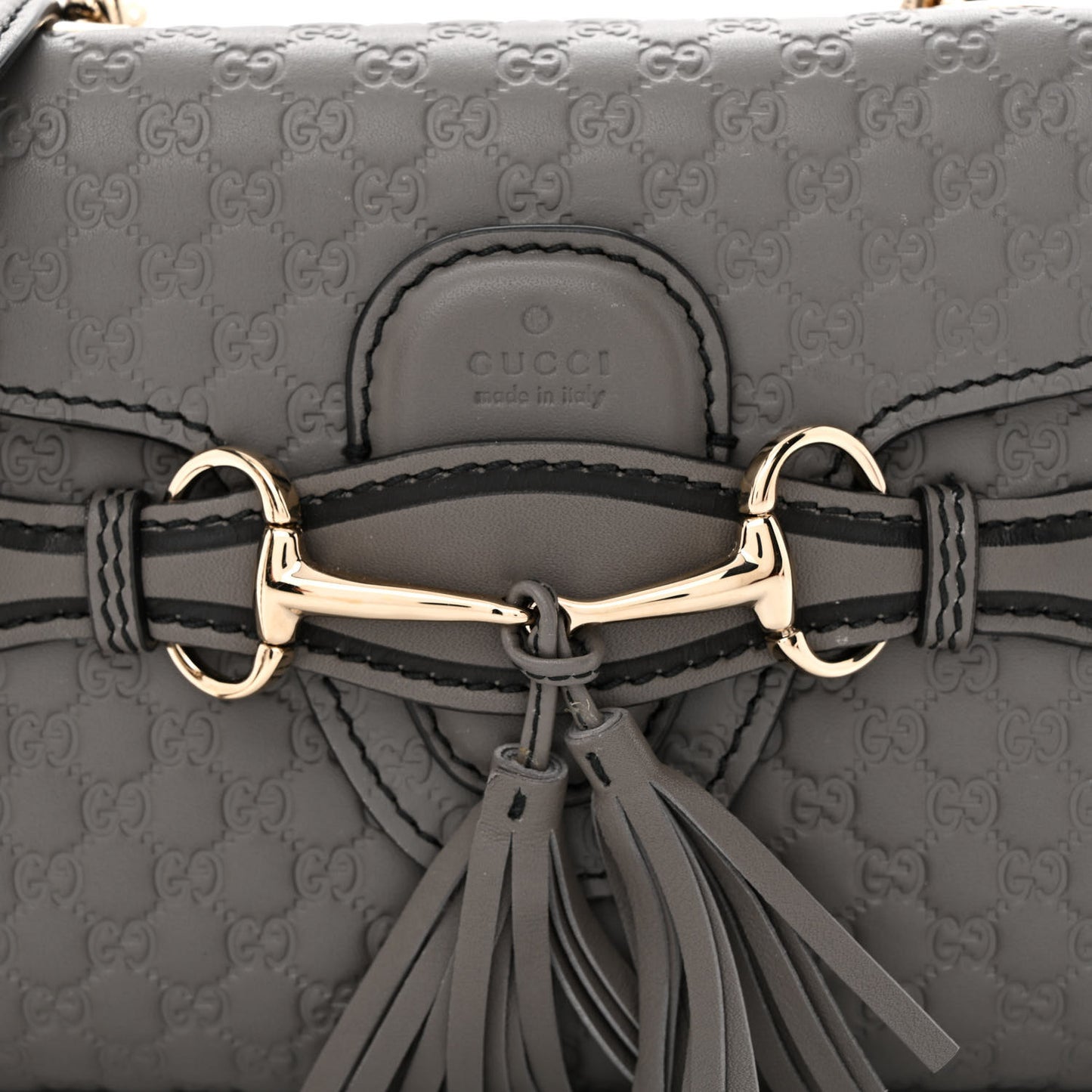 Soft Microguccissima Mini Emily Chain Shoulder Bag Loess