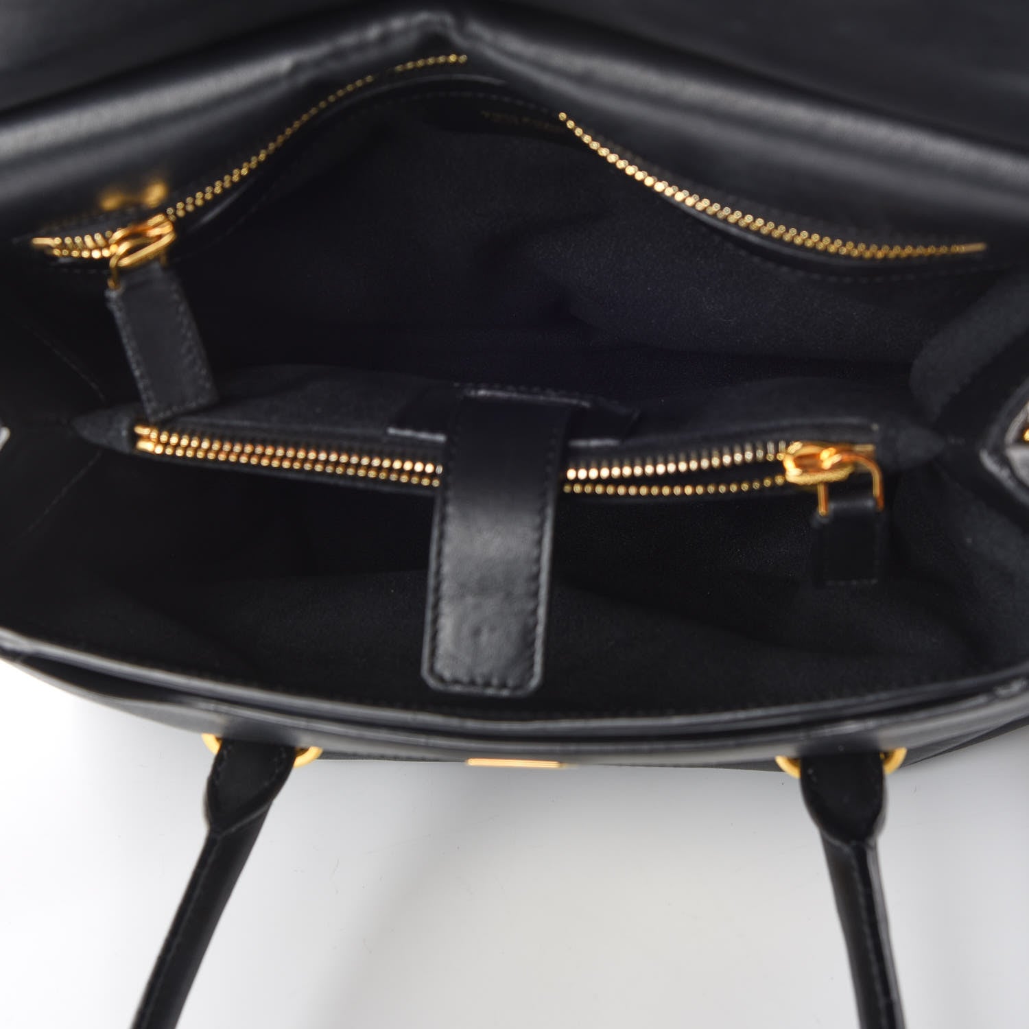 Tom Ford Smooth Calfskin Medium Icon Bag Black 7 of 12