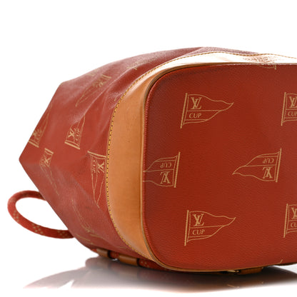 Louis Vuitton Canvas Americas Cup 1995 Saint Tropez Drawstring Bag Red 9 of 12