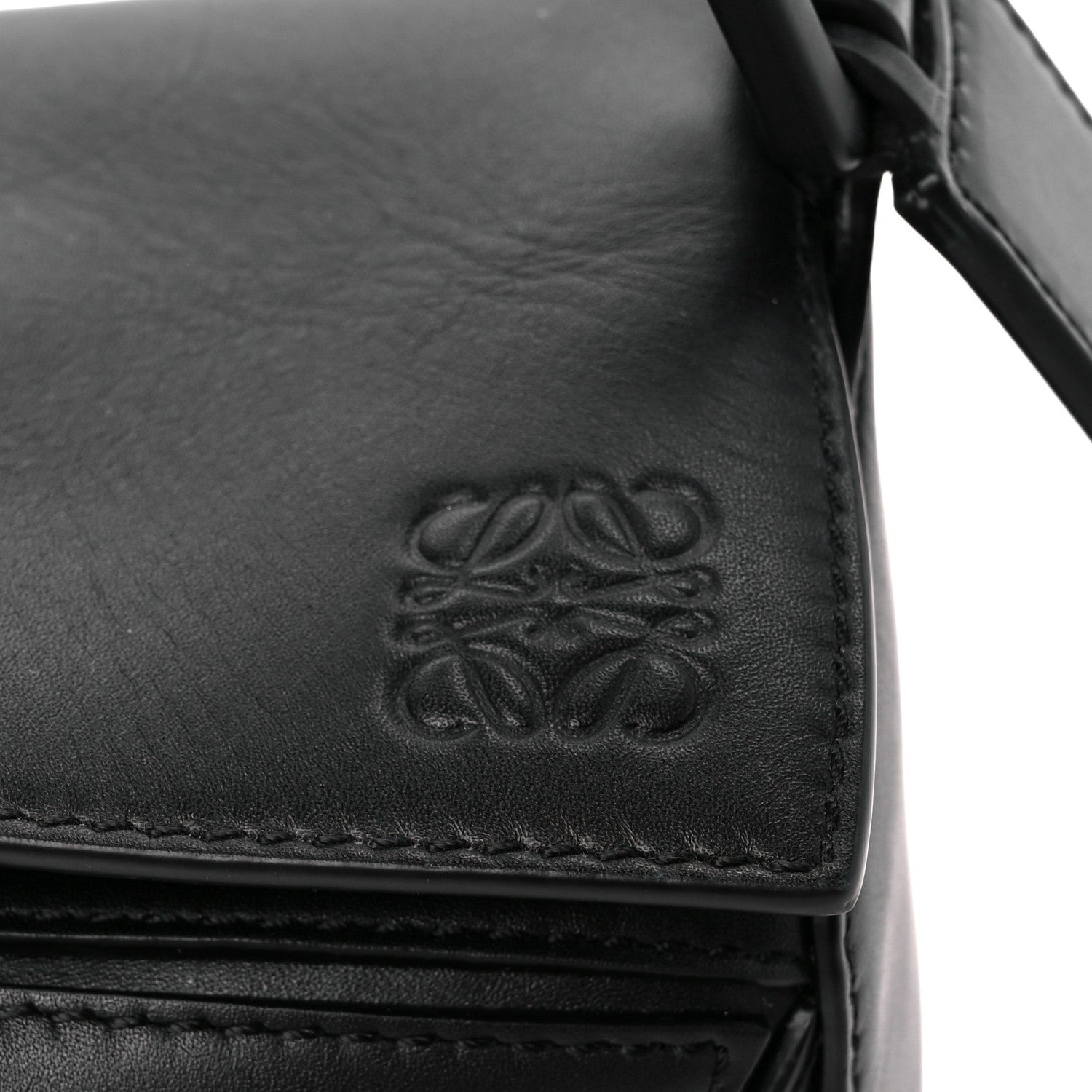 Loewe Satin Calfskin Small Puzzle Bag Black 7 of 11