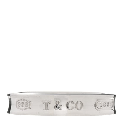Tiffany Sterling Silver Narrow 1837 Band Ring 49 5 1 of 6