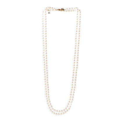 Mikimoto 18K Yellow Gold Akoya Pearl 6-6.5mm Necklace 54" 3 of 7
