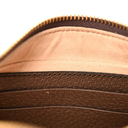Gucci Monogram Jumbo GG Textured Dollar Calfskin Web Mini Ophidia Half Moon Hobo Camel Ebony New Acero 11 of 12