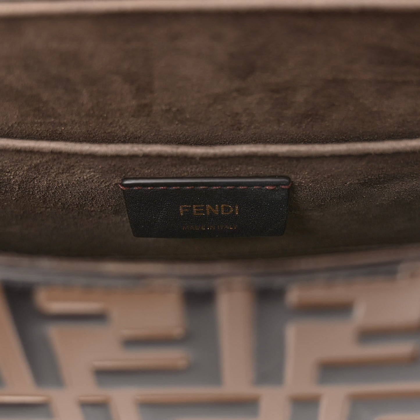 Vitello Century F is Fendi Bi-Color FF 1974 Embossed Kan I Shoulder Bag Maya Black