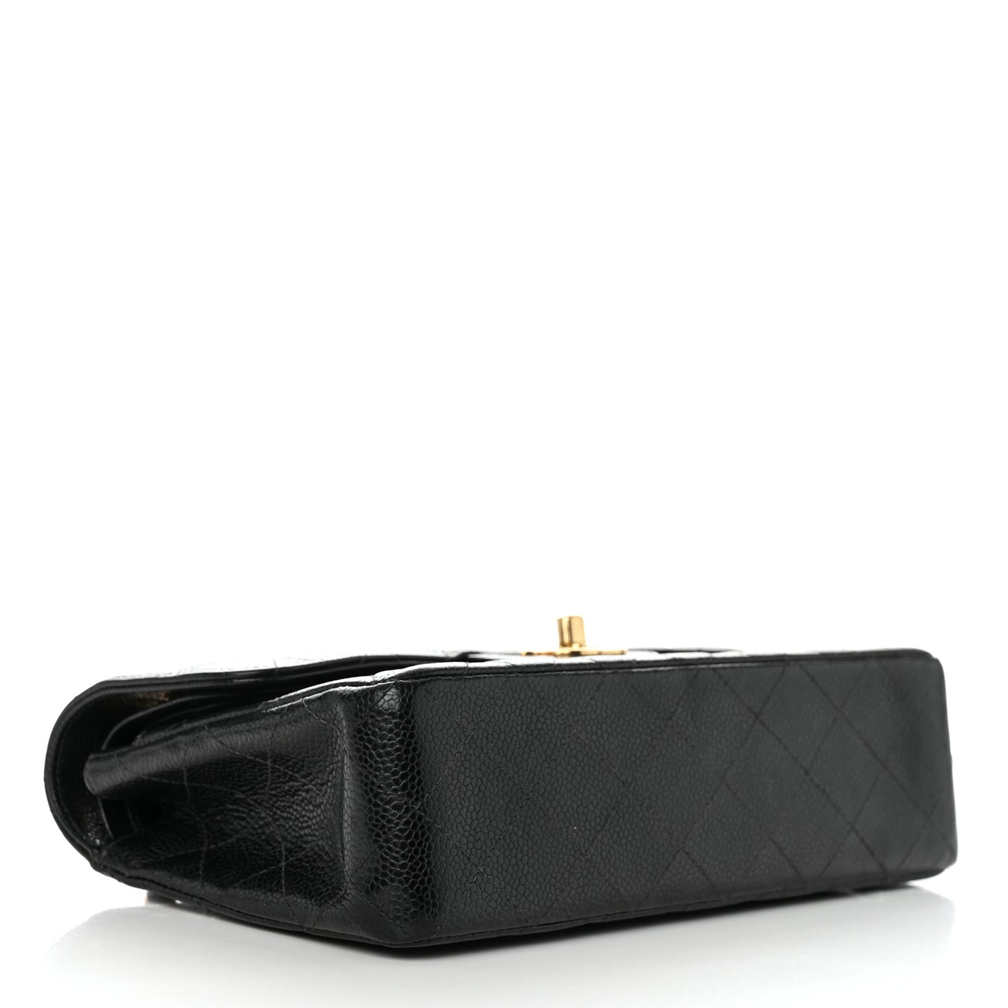 Caviar Quilted Small Double Flap Black