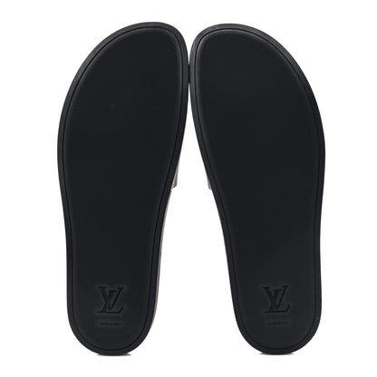 Louis Vuitton Rubber Damier Mens Waterfront Mules 11 Black 5 of 9