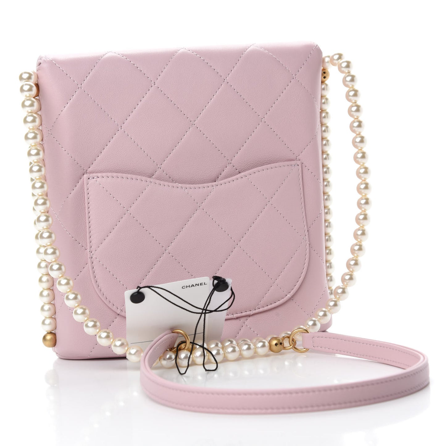 Calfskin Quilted Pearl Small About Pearls Hobo Bag Light Pink