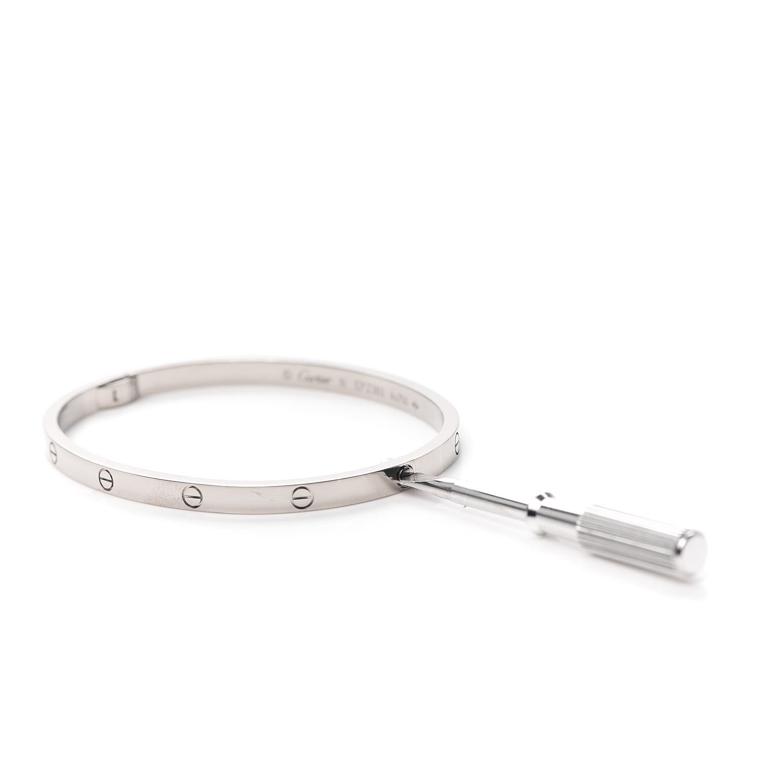 Cartier 18K White Gold Small LOVE Bracelet 16 4 of 7