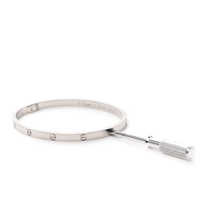 Cartier 18K White Gold Small LOVE Bracelet 16 4 of 7